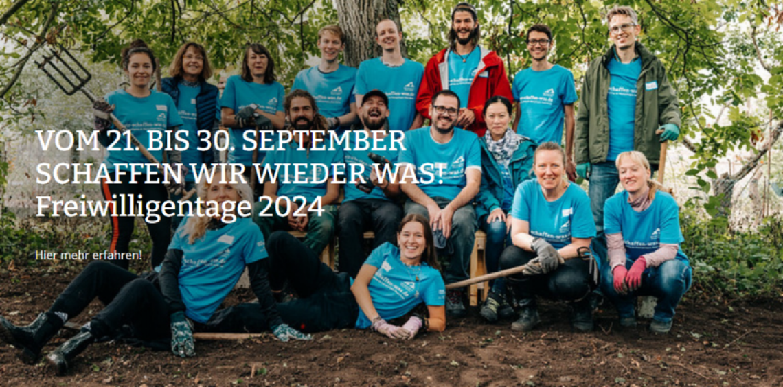 „Wir schaffen was!“: Jetzt gibt’s zehn Freiwilligentage